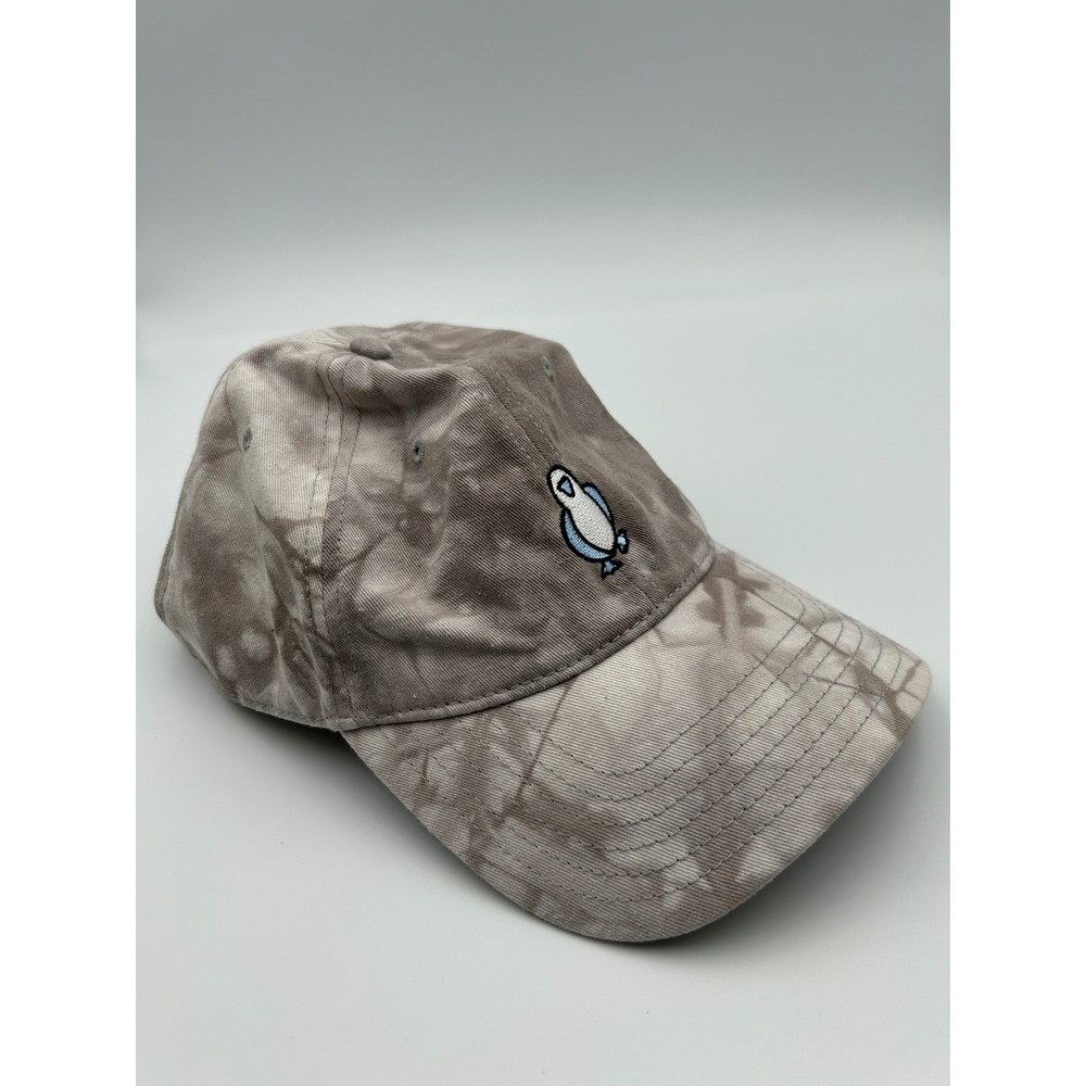 Birdbrain Tie Dye Baseball Cap Grey White Embroidered Bird Dad Hat Adjustable